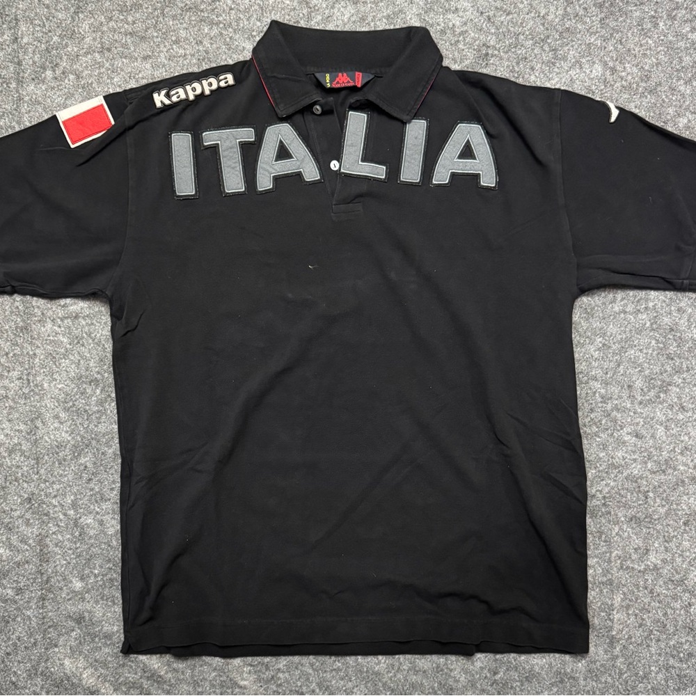 Kappa Black ITALIA Men's Polo Shirt size Mens XL